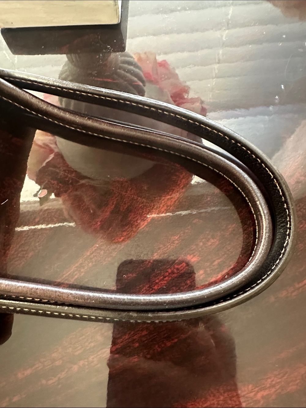 Gucci Princy Beige Monogram Canvas Shoulder Bag with Brown Trim and Web Stripe - Picture 14 of 16